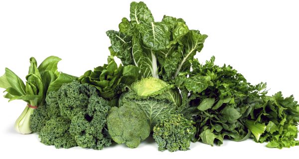 Leafy Green Vegetables Isolated