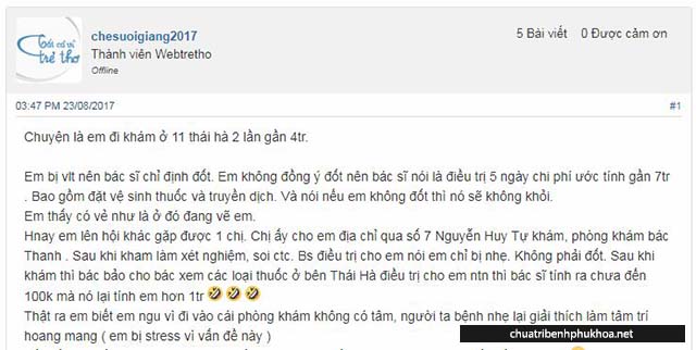  bài đánh giá về phòng khám Thái Hà