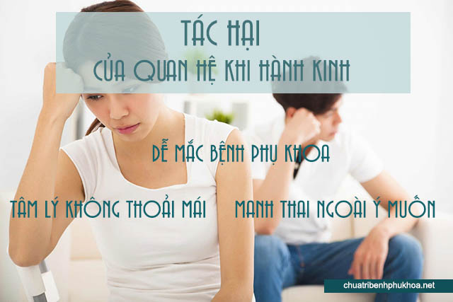 Tác hại của việc quan hệ khi đang có kinh nguyệt