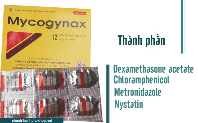 Những thành phần chính của thuốc đặt Mycogynax