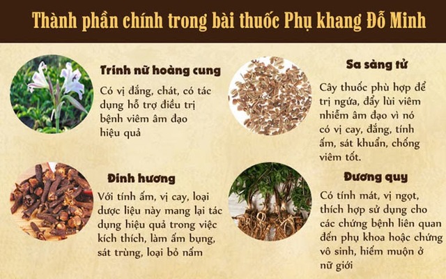 Phụ Khang Đỗ Minh được điều chế từ hơn 50 cây thuốc quý trong tự nhiên