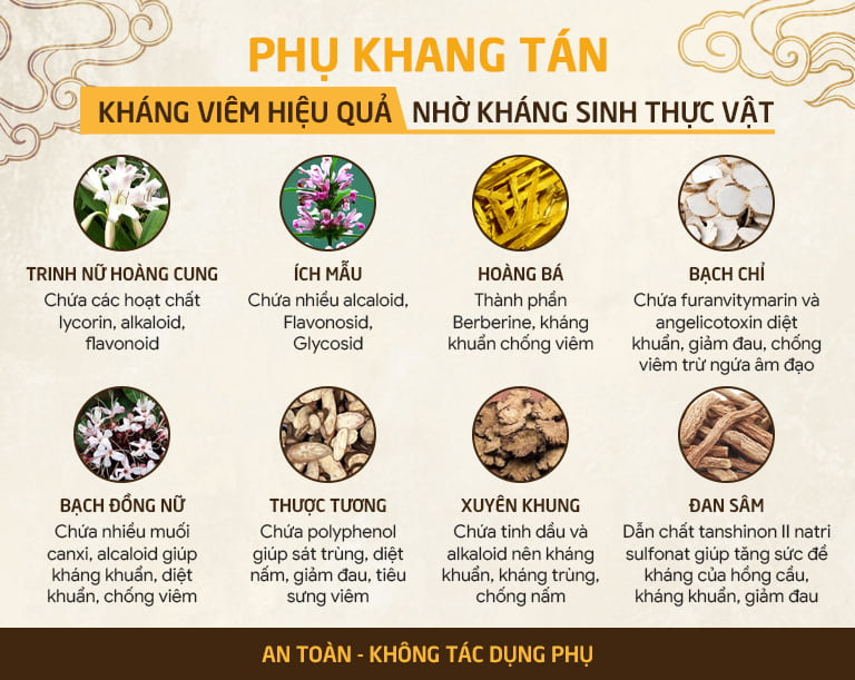 Hoạt chất kháng sinh thực vật giúp tiêu viêm, diệt khuẩn hiệu quả