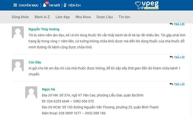 Phản hồi của người bệnh về hiệu quả bài thuốc Phụ Khang Đỗ Minh